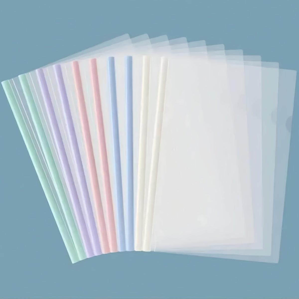 

Random Color A4 Transparent Expandable File Folders | Thickened Lever Arch Clips For Reports And Resumes, Made Of Pp Material