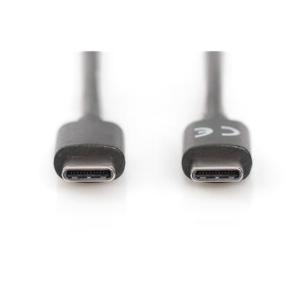 Digitus | USB-C cable | Male | 24 pin USB-C | Male | Black | 24 pin USB-C | 1.8 m