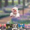 Süßes Rosa Schwein Auto Spiegel Hängendes Zubehör Lustiger Acryl Schweinchen Anhänger Für Rückspiegel Kawaii Tier Schlüsselanhänger & Tasche Cha E1R6