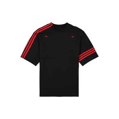 Originals Trébol x 424 R.Y.V. Camiseta de Manga Corta Holgada con Cuello Acanalado para Hombre Tops Negro FS6236