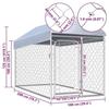 VidaXL Chenil d'Extérieur avec Toit pour Chiens 2x1x1,25 m Enclos Cage Niche 144492