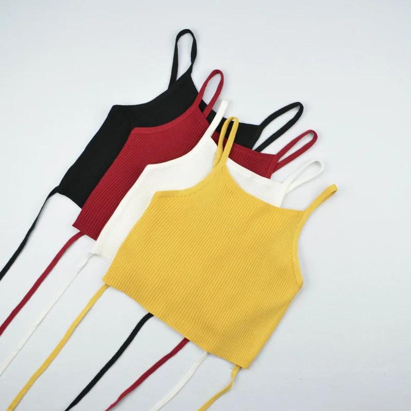 Summer Crop Tops Women Sleeveless Sexy Bandage T-Shirt Top Fashion Black Lace Up Tank Top Tumblr Ladies
