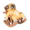 Decorative Cartoon Rocking Chair Cats Dog Figurine for Home and Office Tabletop Resins Animal Miniature Statue Ornament