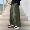 Chlapecké cargo kalhoty Dětské jarní ležérní kalhoty Dětské podzimní rovné volné kalhoty Dospívající jednobarevné širokonohé oblečení