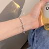 Silver Zircon Bracelets For Women Fashion Sweet Girls Sparkling Charm Bracelet Delicate Chain Bracelet Jewelry Gift