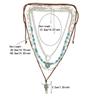 Western Beaded Layered Necklace Bohemian Clavicle Chain Turquoise Beads Pendant Necklaces  Gifts