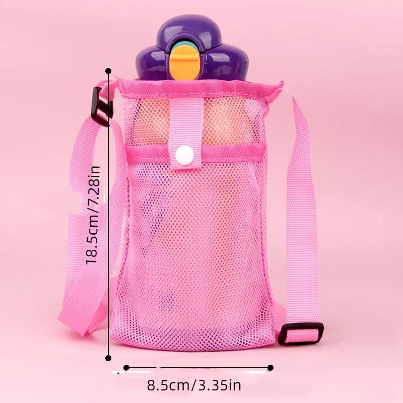 Outdoor Crossbody Storage Net Bag Water Cup Protective Cover Milk Tea Kettle Universal Thermos Cup Holder Bag