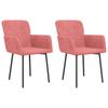Dining Chairs 2 Pcs Pink Velvet