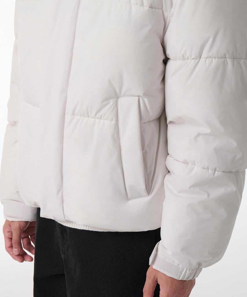 Musinsa Standard Daily Puffer Hooded Short Padded Jacket [Dusty Cream]