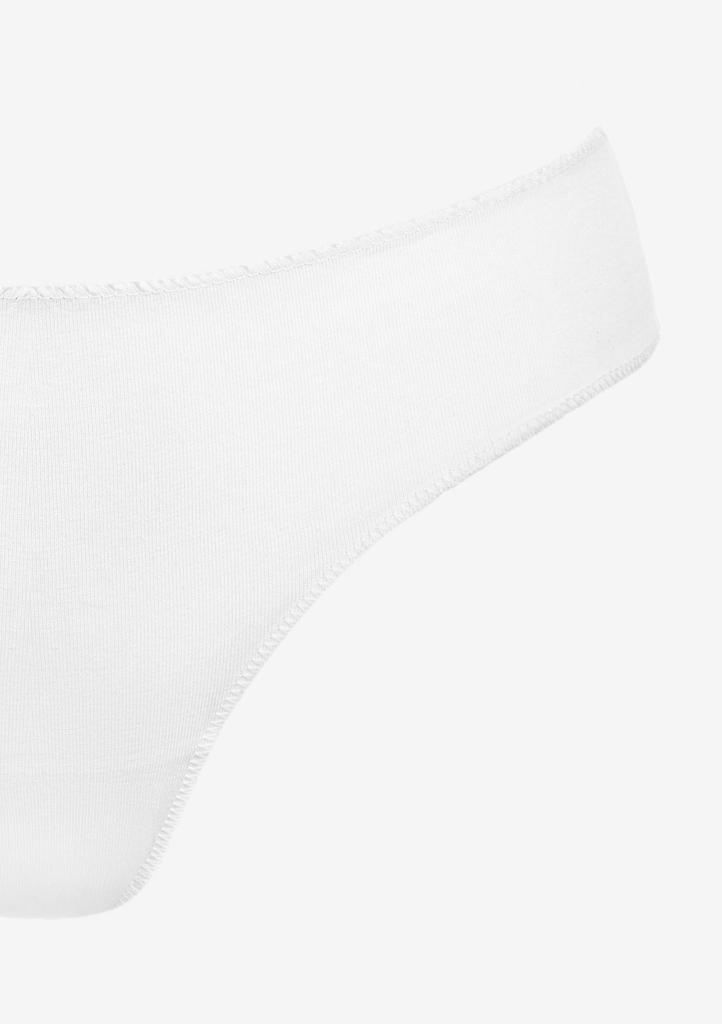 Majtki damskie typu brazyliany bawełniane z koronką białe Orchidea Pierre Cardin