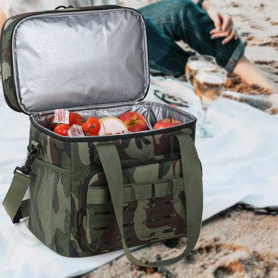 Isolatietas Dik Oxford Doek Waterdicht Slijtvast Lunchkoeltas Grote Capaciteit Dubbellaags Indeling Lunchtas