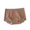 Seamless 7a Antibacterial Peach Hip Mid Waist Plus Size Women Invisible Breathable Briefs