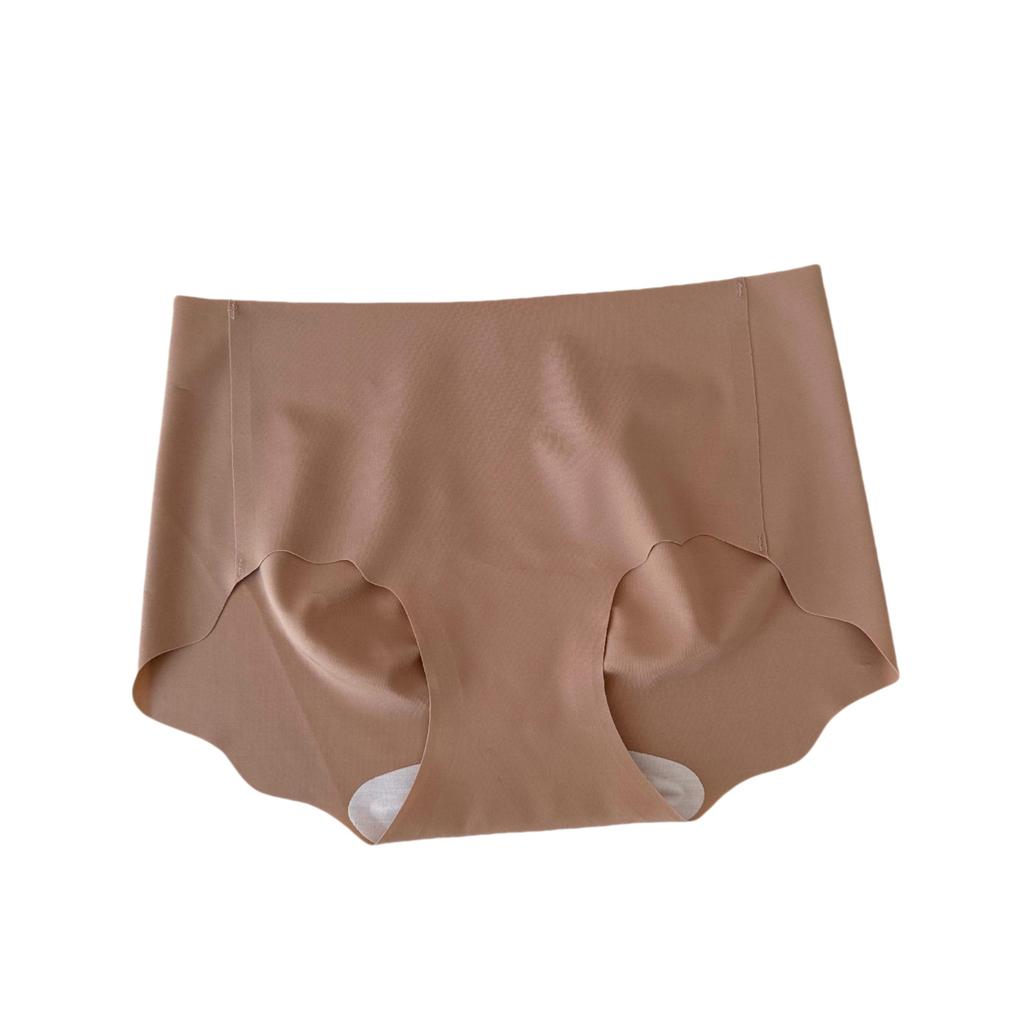 Seamless 7a Antibacterial Peach Hip Mid Waist Plus Size Women Invisible Breathable Briefs
