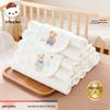 Ai Meng Bear Cotton Sweat-Wicking Towel for Babies and Children - Absorbent Back Pad for Kindergarten.