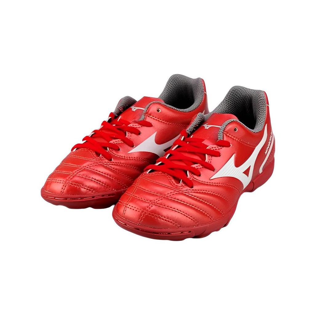 Mizuno Monarcida Neo 2 AS Artificial Grass Shock Absorption Durable Low Top Kids Soccer Shoes Kids sneaker Red White P1GE222560