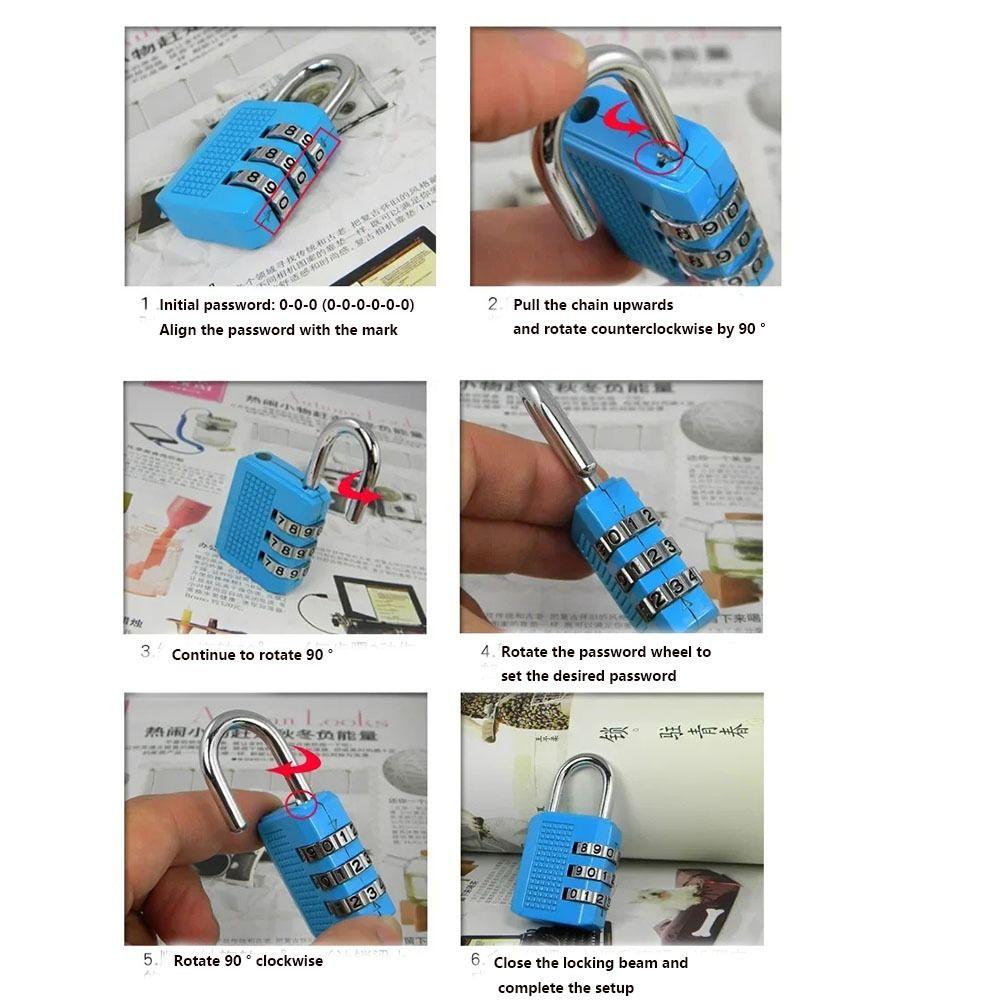 Anti-theft Password Lock Safe Code Lock Simple Luggage Combination Lock  Suitcase
