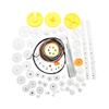 82Pcs/set Plastic Gears Set Model Robot Reduction Gears Motor Wheels Pulley Toys Accessories Hardware For Toy Robot
