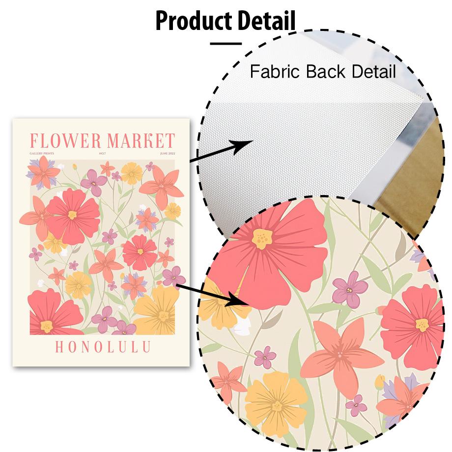 Colourful Flowers Market Daisy Lily Quote Wall Art Posters Prints Nordic Canvas Painting Abstract Pictures For Living Room Decor