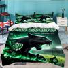3PCS Green Saint-Etienne Football  Bedding set,Ideal for1pc Duvet Cover And 2pcs Pillowcases Perfect for Christmas gift,Ideal for Bedroom, Dormitory