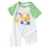 Baby Cotton Short Sleeve Romper With Bonefree Shoulder Closure For Newborns Summer Wear