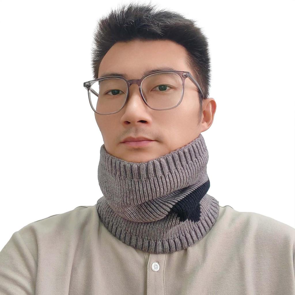 Pánský módní zimní pletený nákrčník/šála ze směsi vlny