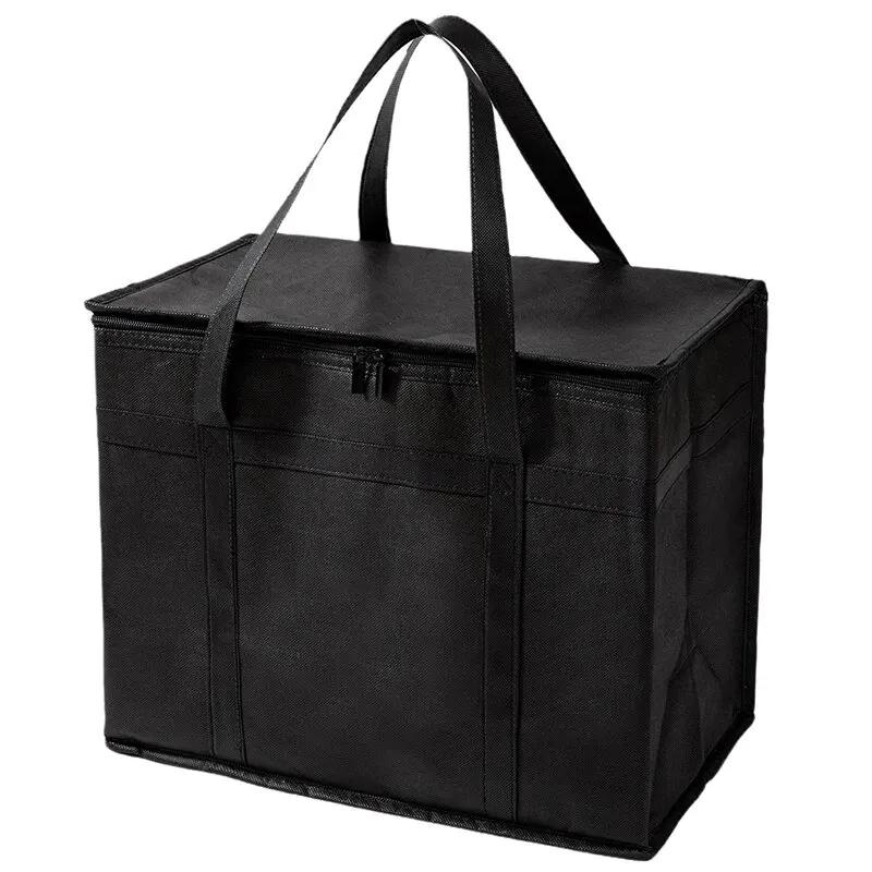 1 Pc Portable Insulated Cooler Outdoor Camping Travelling BBQ Catering Materials Zipper Bag Picnic Folding Insulated Bag 41cmx23cmx33cm
