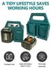 Portable Battery Storage Rack for Makita 18V Lithium Battery BL1860 BL1830 Holds 4 Batteries Holder Bracket Electric Power Tool