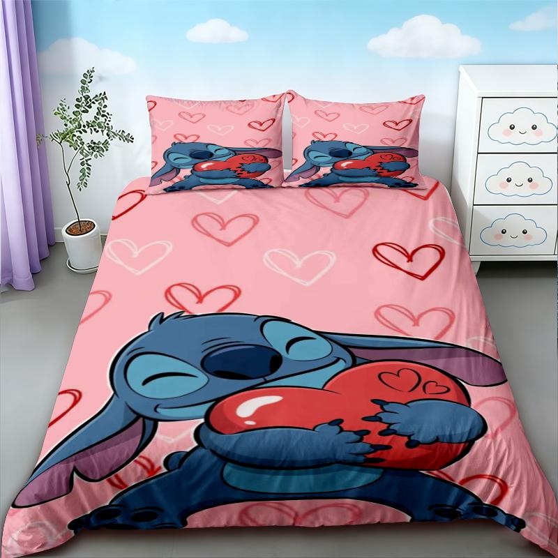 Stitch Kids Duvet Cover Set Cartoon Quilt Cover Bedding Set Queen King Full Size for Children Teens Bedroom Home Decor