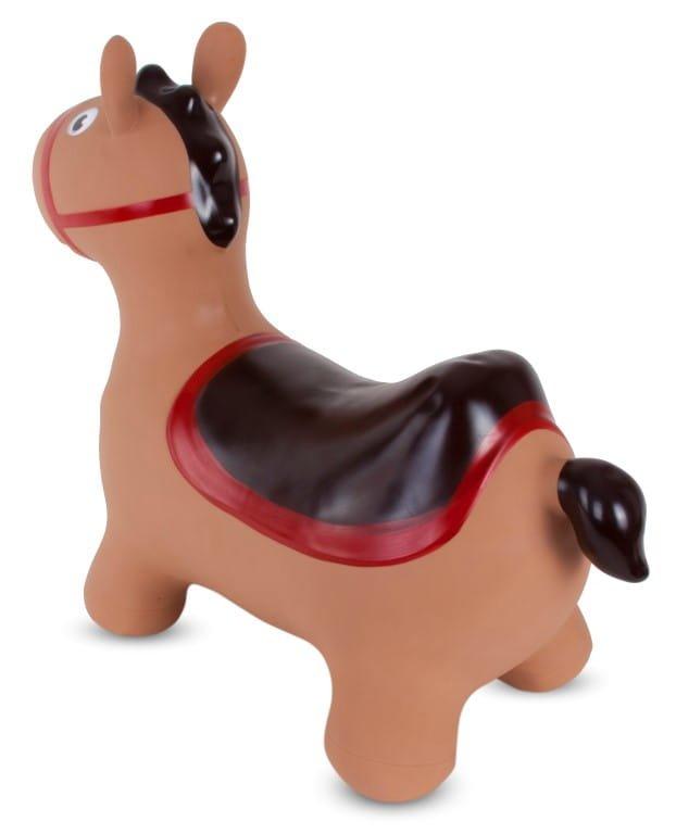 Large Rubber Hopper for Children Brown Donkey for Jumping with Pump, Jumping Toy