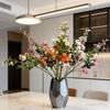 Rose Bouquet Artificial Rose Flower Branch Realistic Faux Silk Roses with Stems Leaves Wedding Bouquet Floral Arrangement