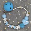 Custom Personalized Name Pacifier Clips BPA Free Silicone Silicone Baby Pacifier Clips Colorful Pacifier Chain Holder Teething