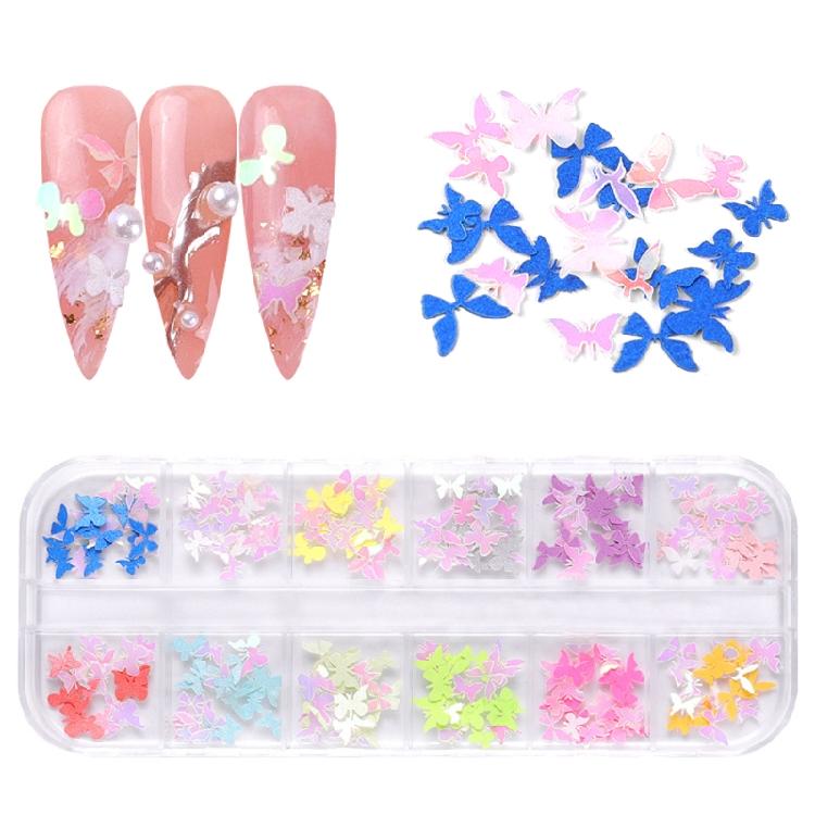 Celebrate Christmas Halloween Nail Sequins Wood Pulp Nail Art Flower for Butterf