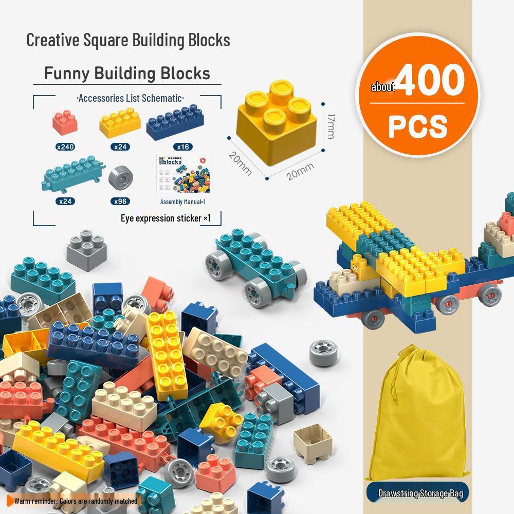 New Dual-Color Children's Building Blocks: Assembled Puzzle & Educational DIY Toys for Early Learning