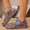 Large size bohemian casual single shoes women's autumn new lace-up fashion single shoes