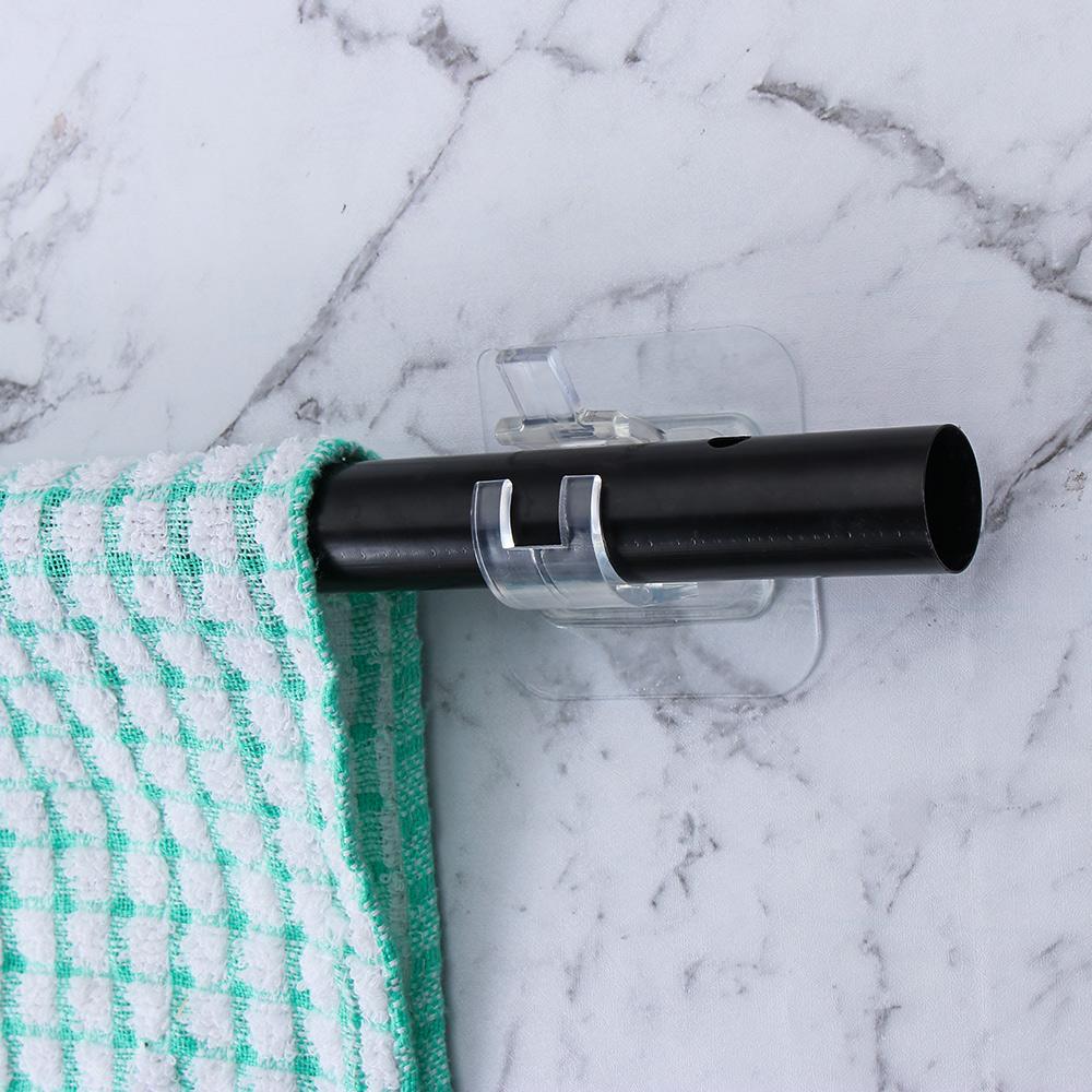 Bathroom Holder Powerful Free Punching Rod Hanging Clip Door Hanger Storage Rack Curtain Rod Hook