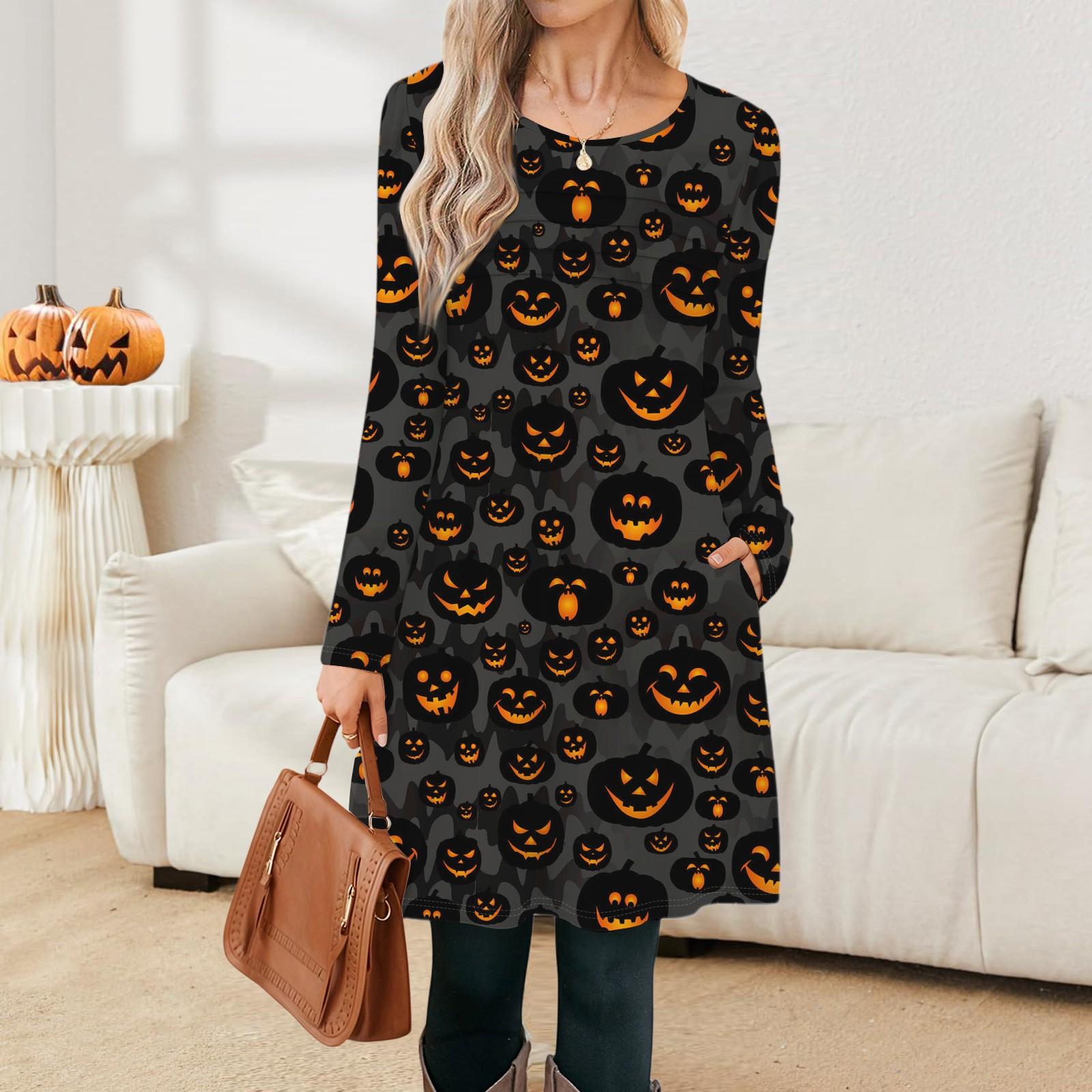 

Женское платье с длинным рукавом, осеннее повседневное, футболка, свободного кроя, с плиссировкой спереди, платья с карманами XXL шафрановый