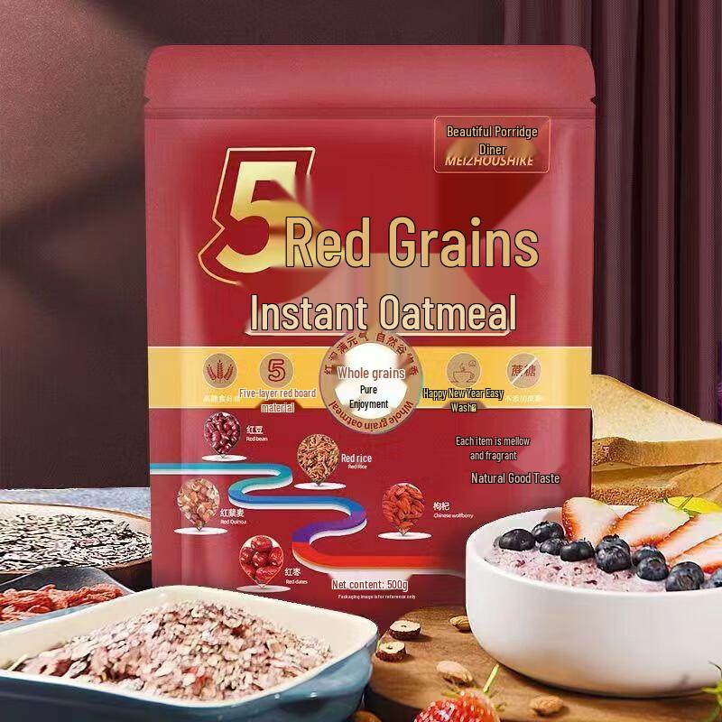 Meizhou Shike Five-Red Grains Instant Oatmeal 6-Pack
