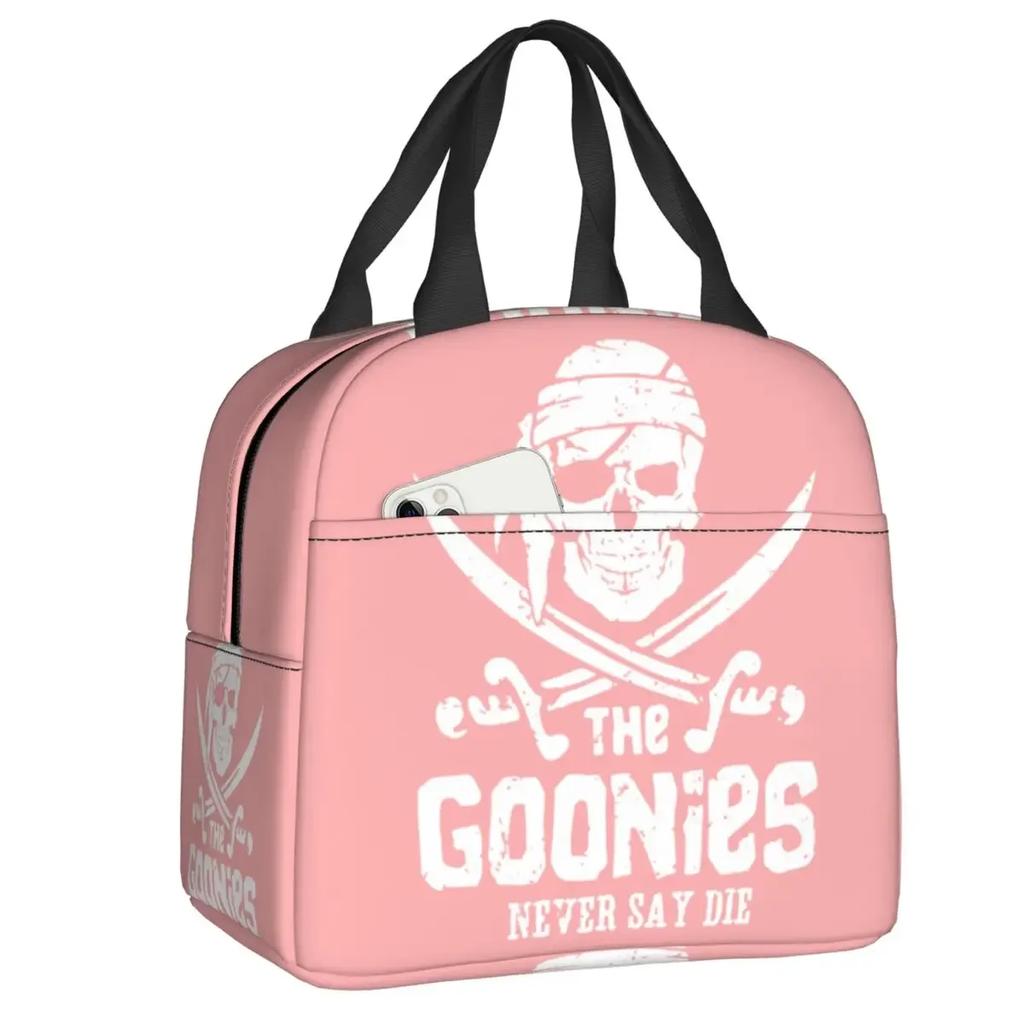 The Goonies Lunch Bag Women Cooler Thermal Insulated Jolly Roger Pirates Skull Lunch Box for Kids School Children Food Bags