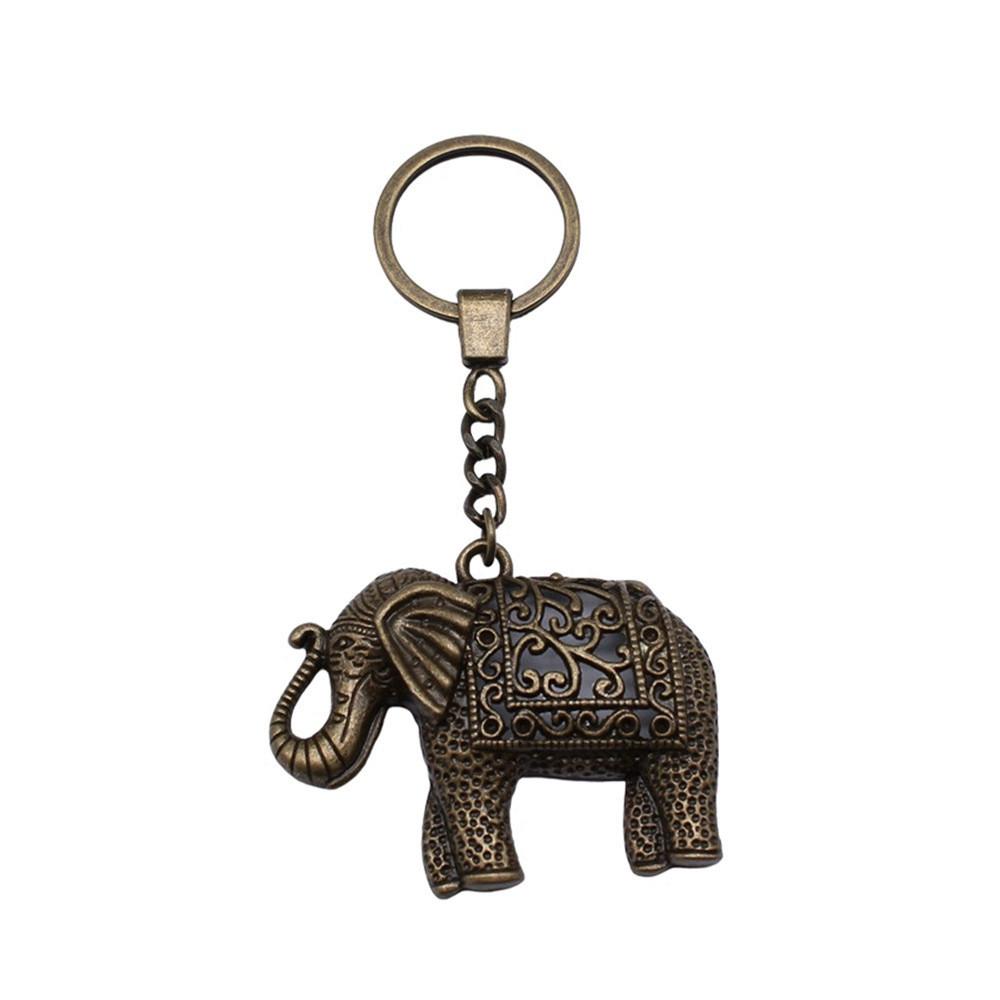 Pendentifs Porte-clés Éléphant Amoureux des Animaux Bijoux en Métal Artisanat Anneau 30mm