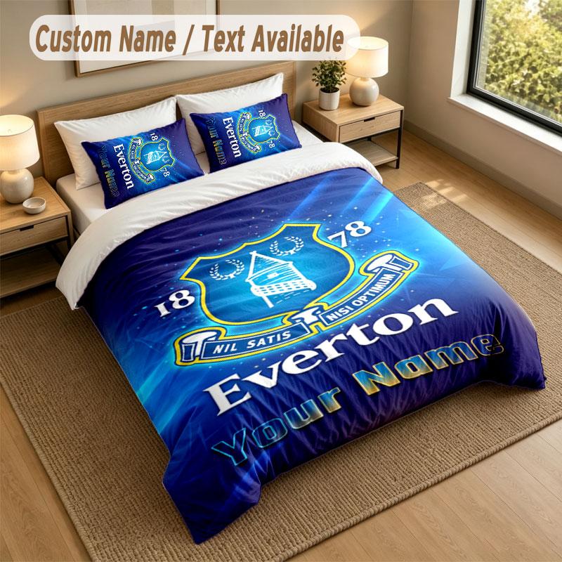 Sengetøjssæt 1 Dynebetræk 2 Pudebetræk Everton FC Print Blødt Sengetøj Soveværelse Indretning