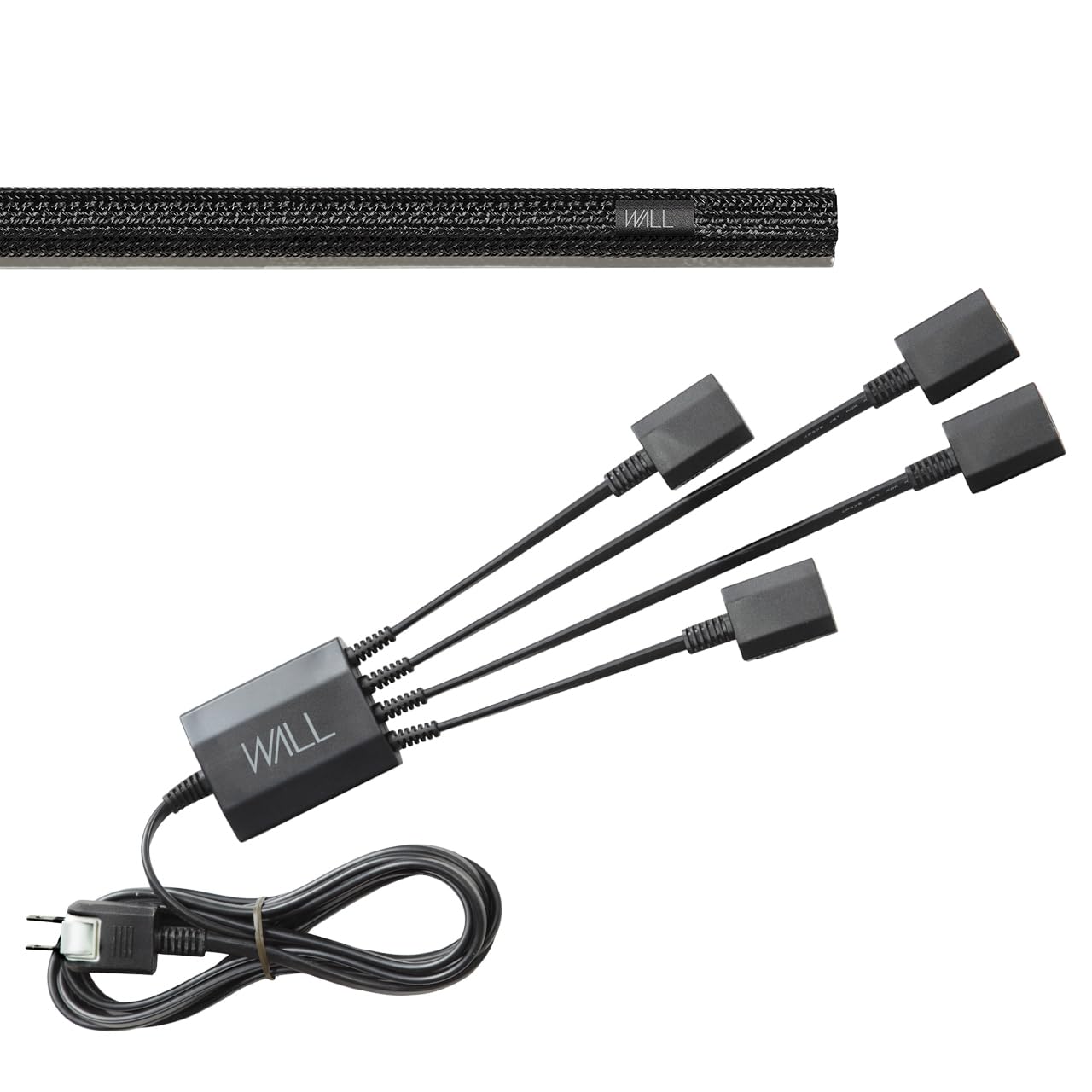 

EQUALS WALL TV stand Compatible with all types Smart power tap cord cover set cover + (cord black) чорний