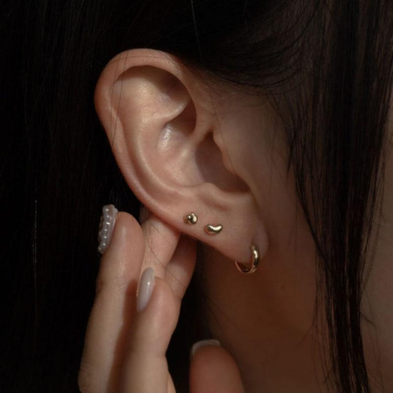 youngglow 14k kidney bean piercing