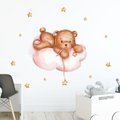 Cute Little Bear Wall Sticker Children's Room Bedroom Tile Sticker Decoration and Beautifying Wallpaper