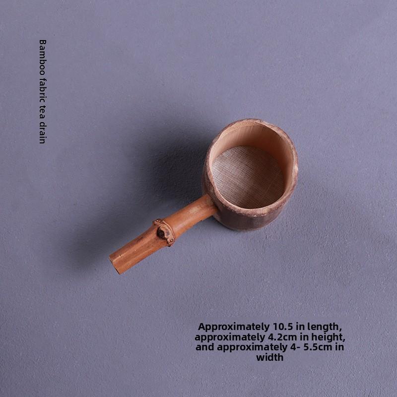 Tea Ceremony Bamboo Root Tea Leak, Tea Filter Around The Branch, Bamboo Tea Set, Tea Ceremony Zero with Bamboo Handicraft Tea Leak Bamboo
