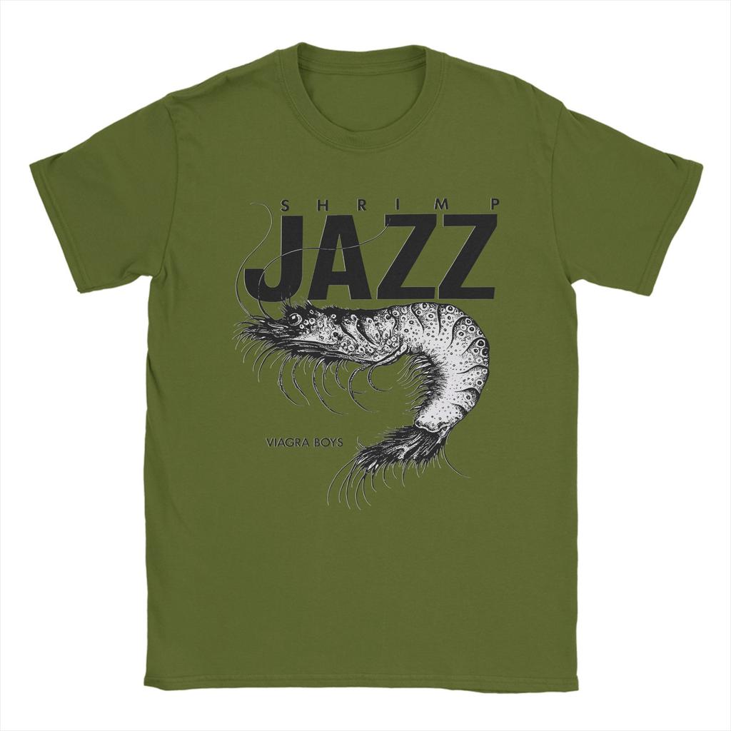 T-shirt Harajuku Estate Rara Viagra Boys Band Sgap Un Gamberetto Jazz Hip Hop T-shirt Cotone Vendita Calda Top a Manica Corta