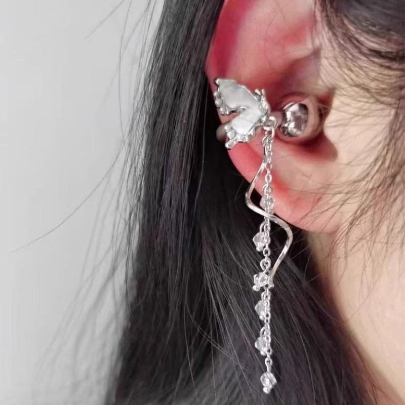 Suitable for earphone clips - star-shaped butterfly knot ear clips, with elegant and fashionable design, exquisite in quality.
