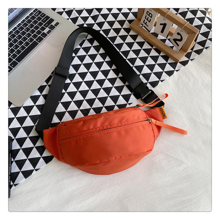 

Trendy Nylon Chest Bag For Daily Use Comfortable Soft Style For Men And Women With Phone Pocket помаранчевий