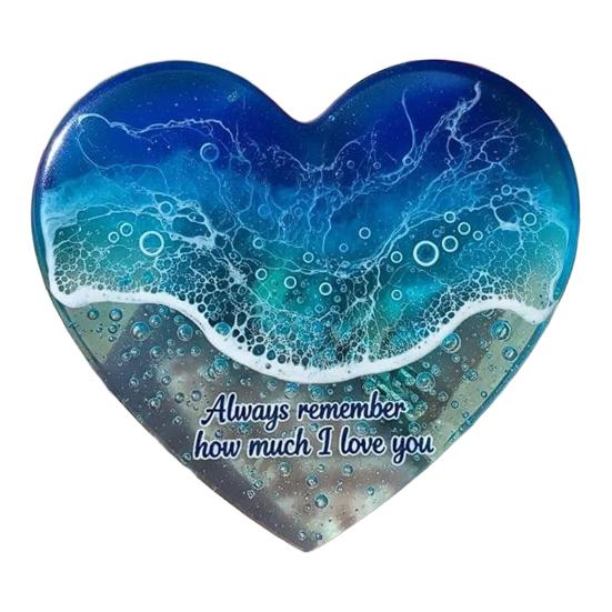 

Ocean Heart Heart Glass Beach Heart Pocket Keepsake Gift for Friend