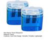 2Pcs Dual-Hole Pencil Sharpener with Lid Colored Manual Pencil Sharpener Cute Portable Students Pencil Sharpener for School Office