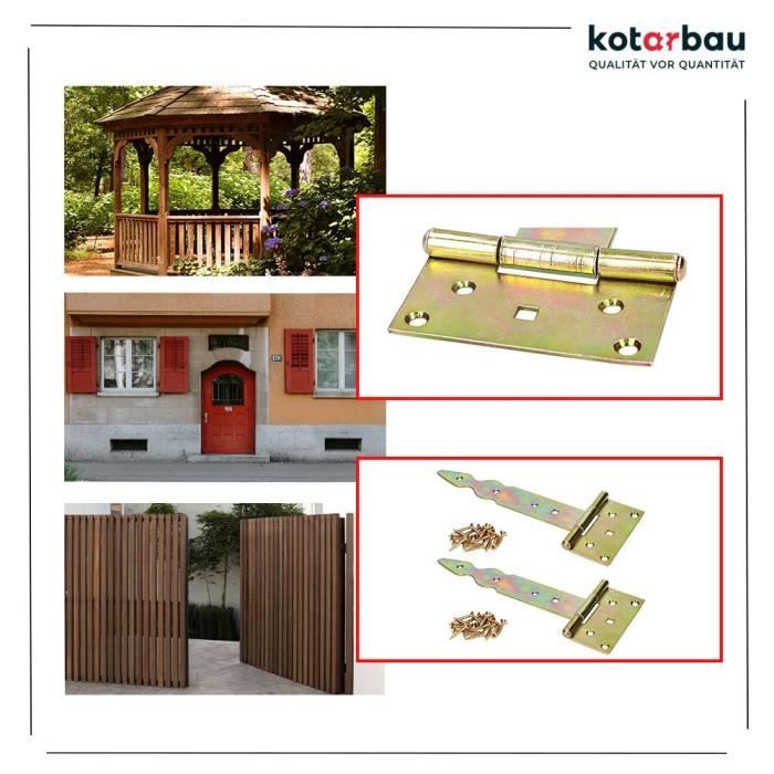 T-Scharnier - KOTARBAU - Stahl - 200 mm - Verzinkt - Feuchtigkeitsbeständig